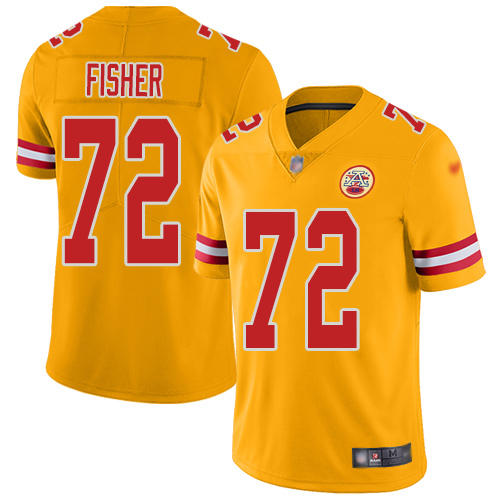 Youth Kansas City Chiefs #72 Fisher Eric Limited Gold Inverted Legend Football Nike NFL Jersey->youth nfl jersey->Youth Jersey